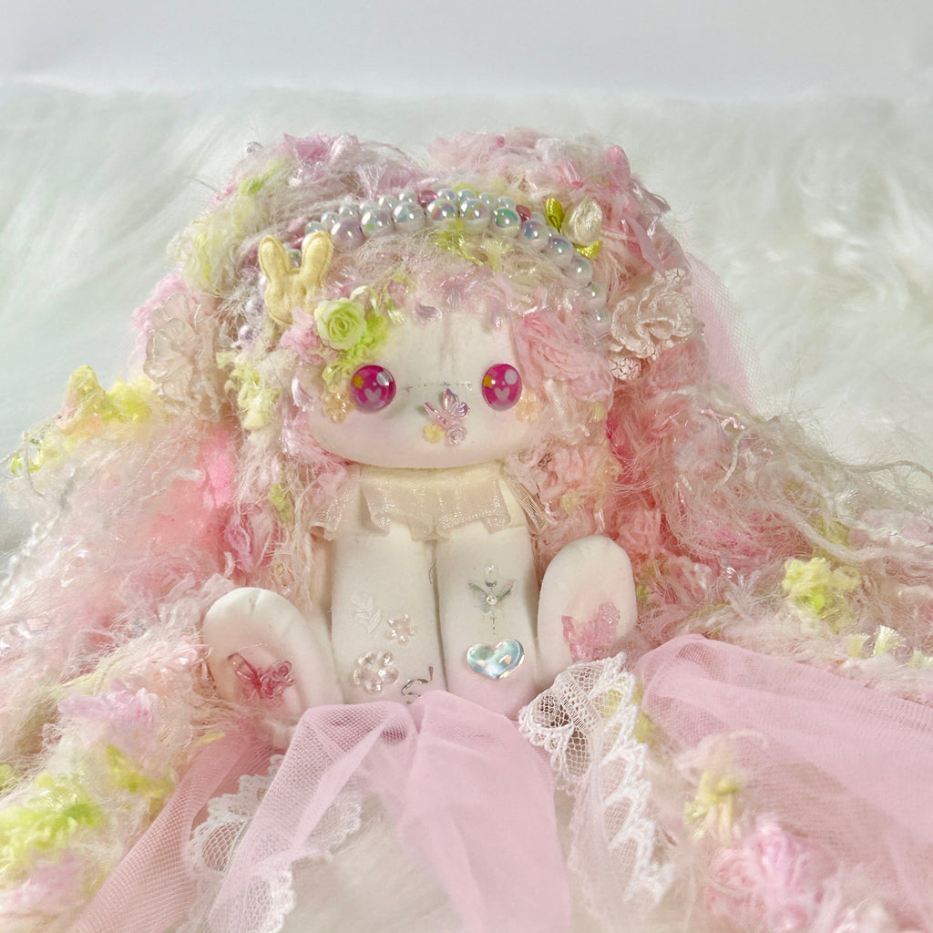 Spring Peach Candy Bunny Squishy Toy （one-of-a-kind)