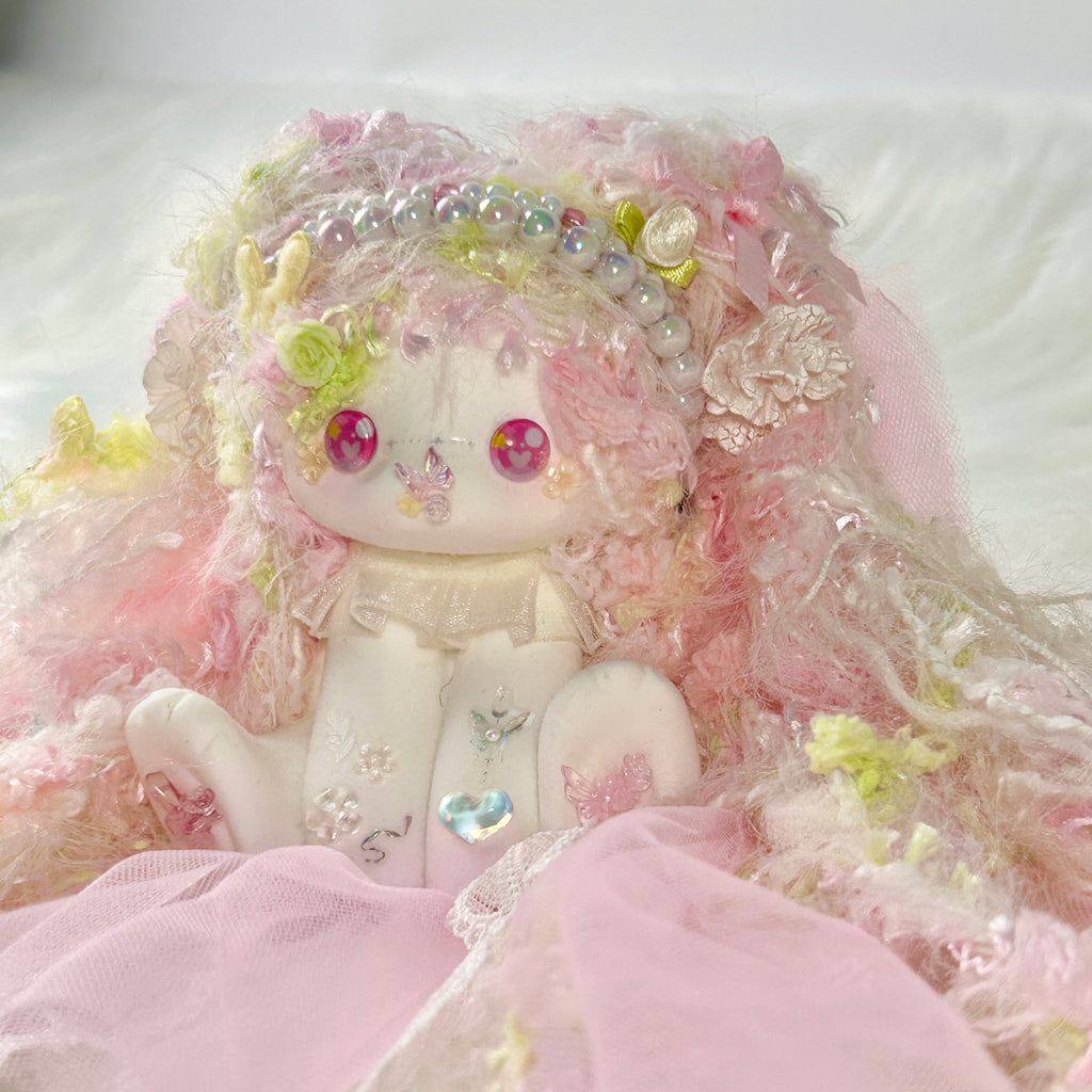 Spring Peach Candy Bunny Squishy Toy （one-of-a-kind)