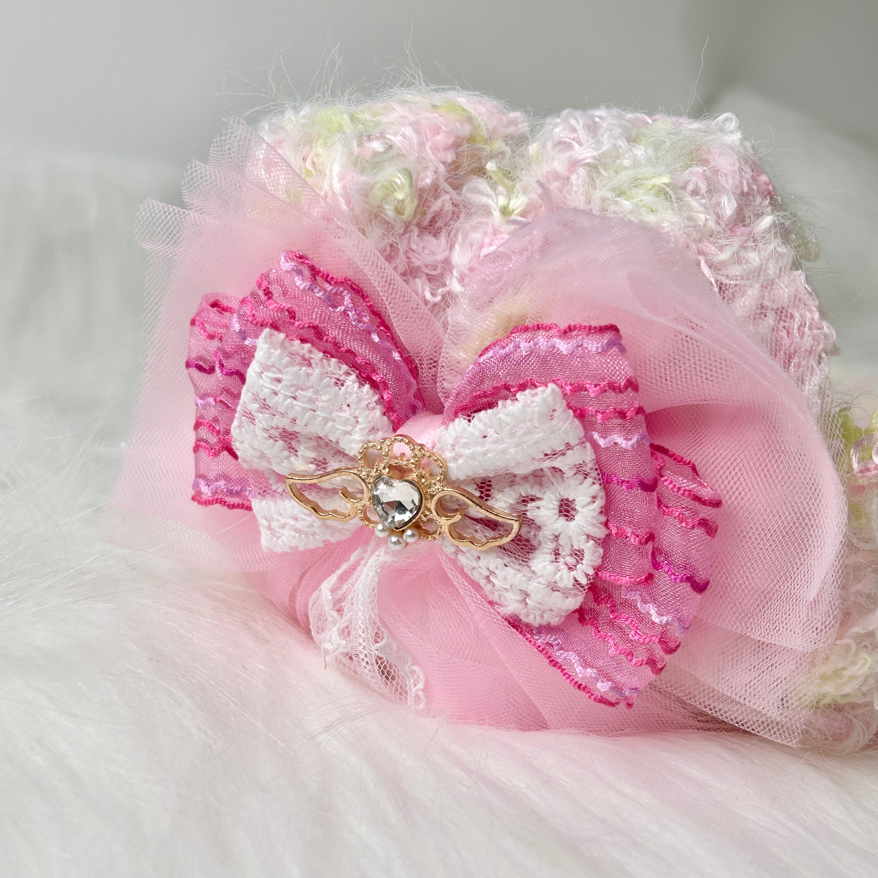 Spring Peach Candy Bunny Squishy Toy （one-of-a-kind)