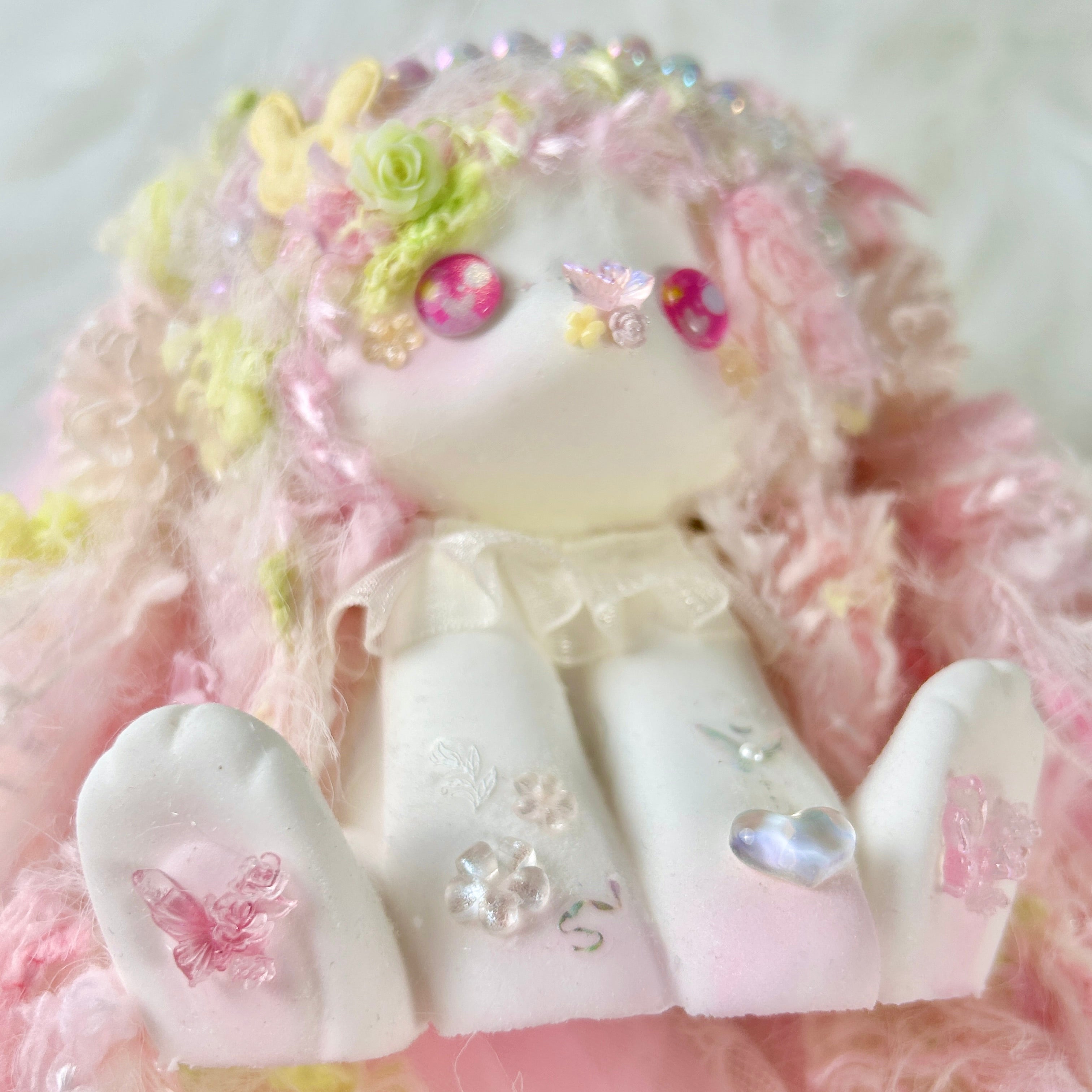 Spring Peach Candy Bunny Squishy Toy （one-of-a-kind)