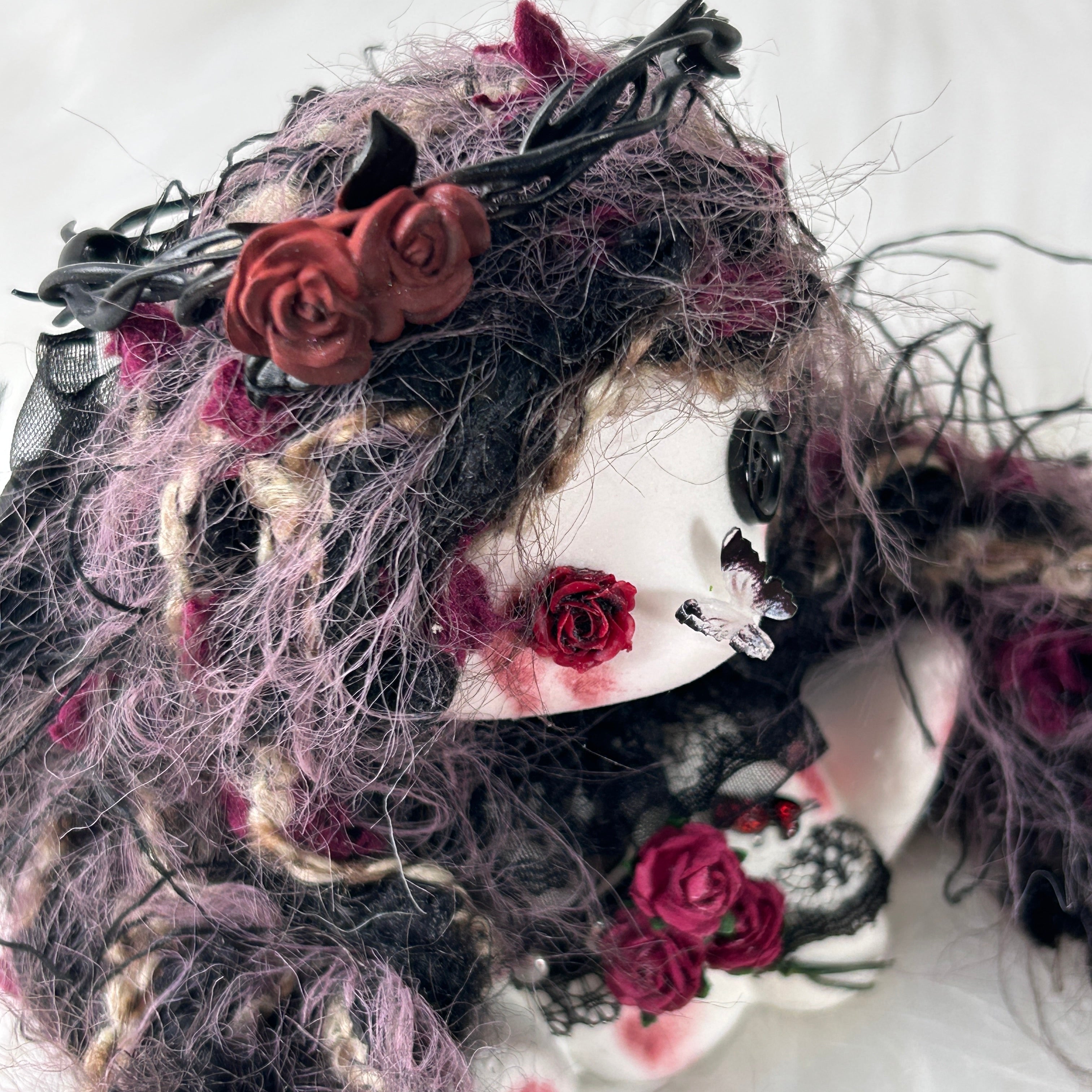 Midnight Rose Doll Bunny Squishy Toy （one-of-a-kind)