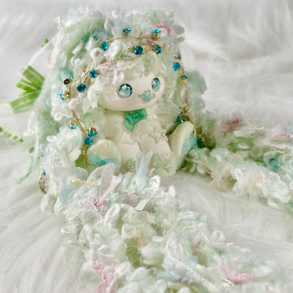 Moonlit Sea Mermaid Bunny Squishy Toy （one-of-a-kind)
