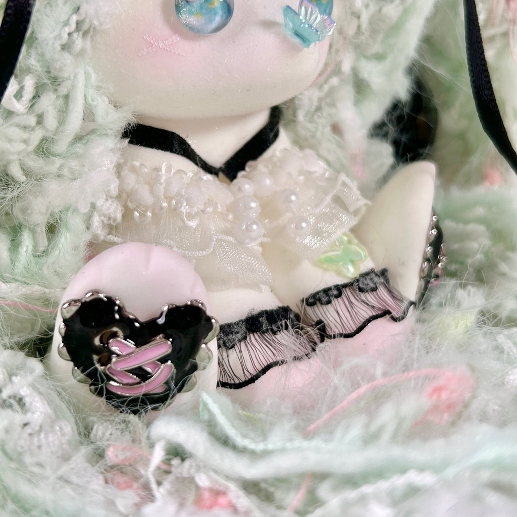 Mint Twin-Tail Little Demon Bunny Squishy Toy （one-of-a-kind)