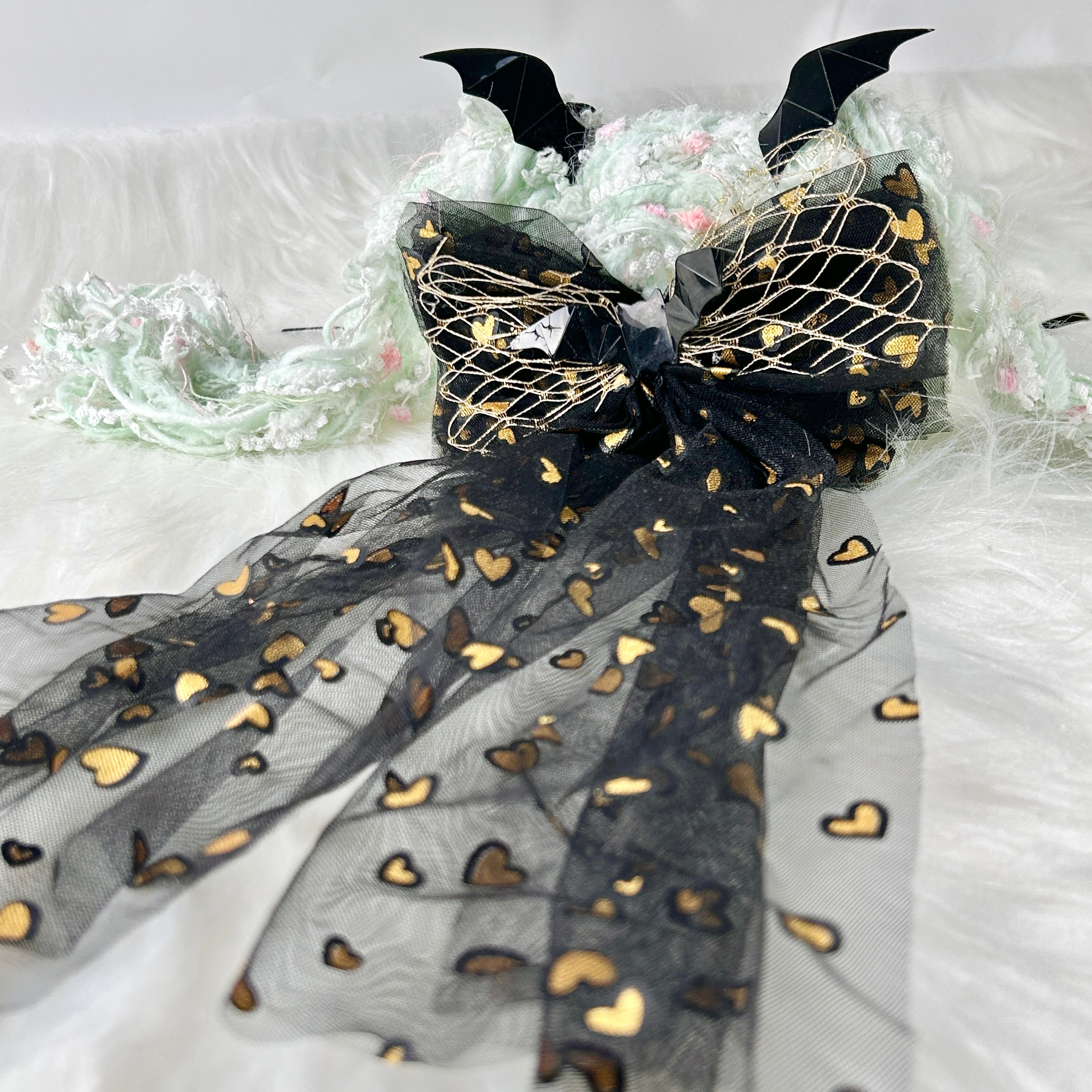 Mint Twin-Tail Little Demon Bunny Squishy Toy （one-of-a-kind)