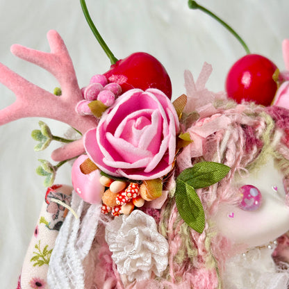 Radiant Cherry Blossom Bunny Squishy Toy （one-of-a-kind)