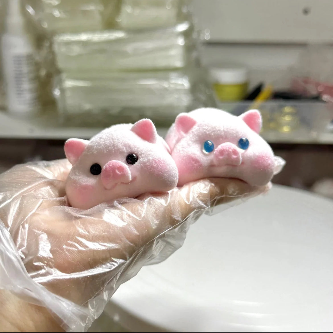 Fluffy Piggy Squishy Toy