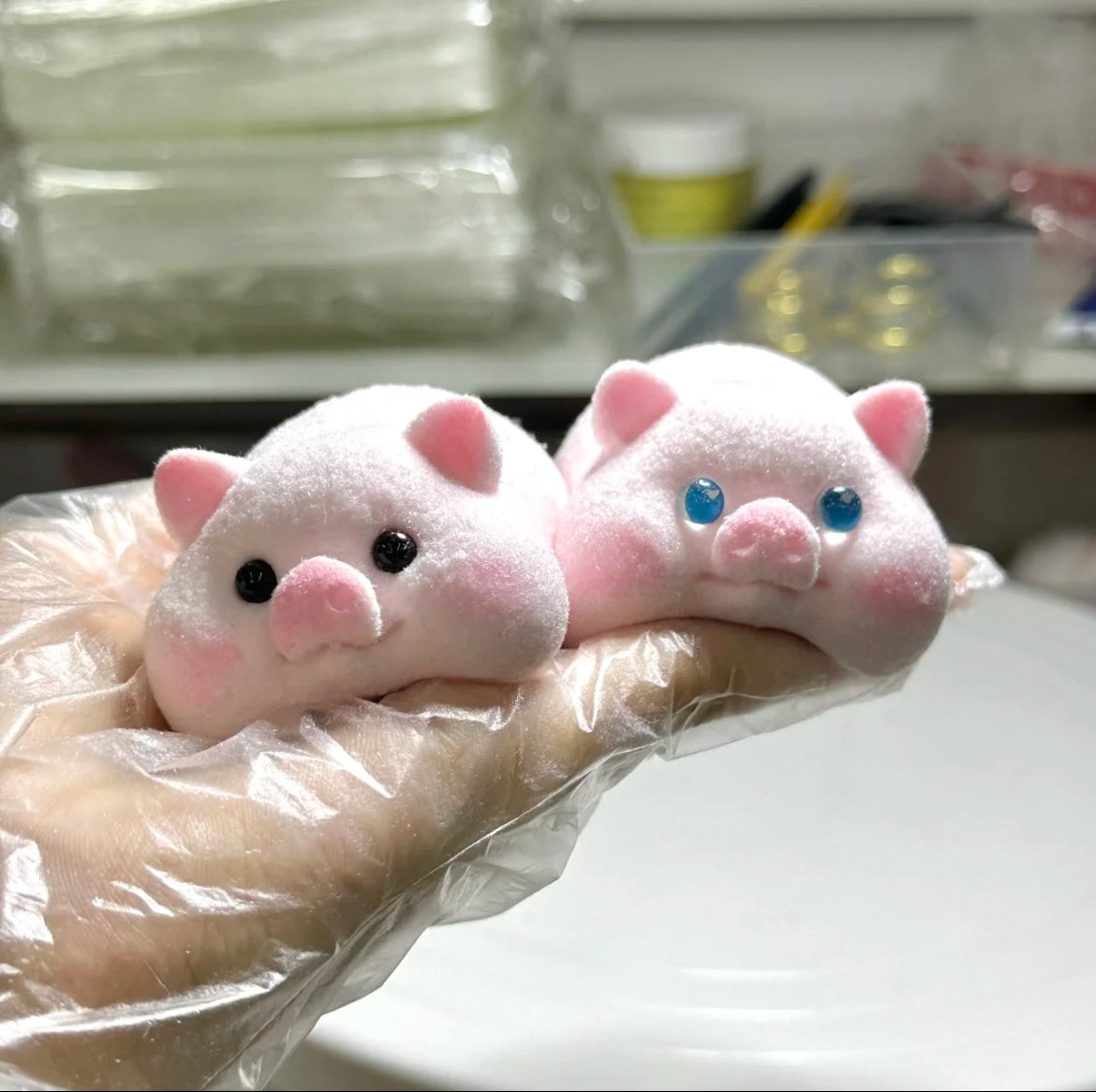 Fluffy Piggy Squishy Toy