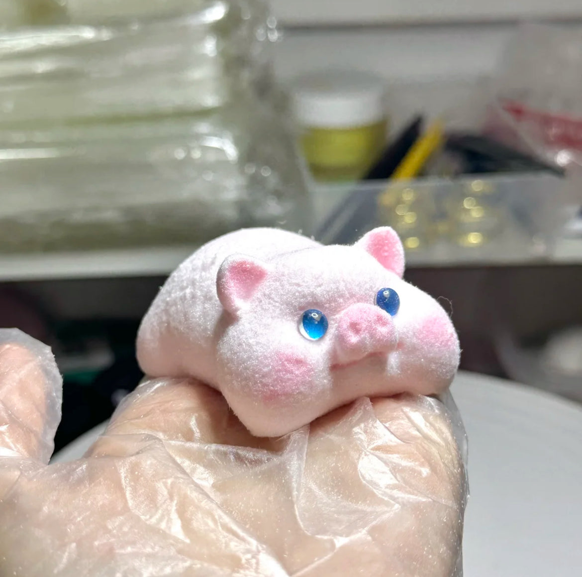 Fluffy Piggy Squishy Toy