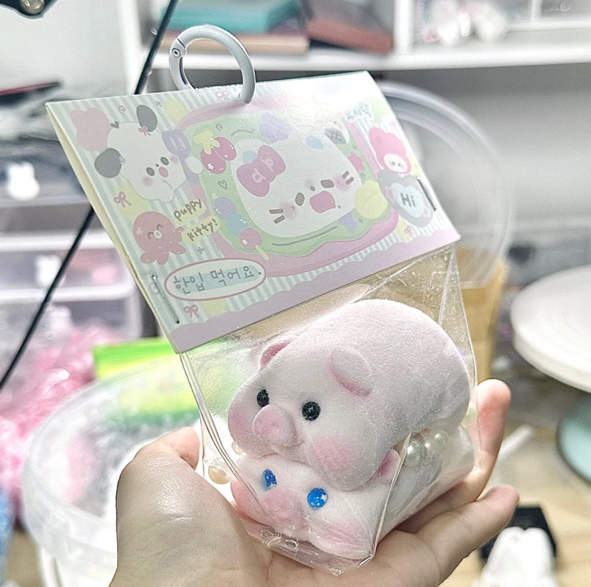 Fluffy Piggy Squishy Toy