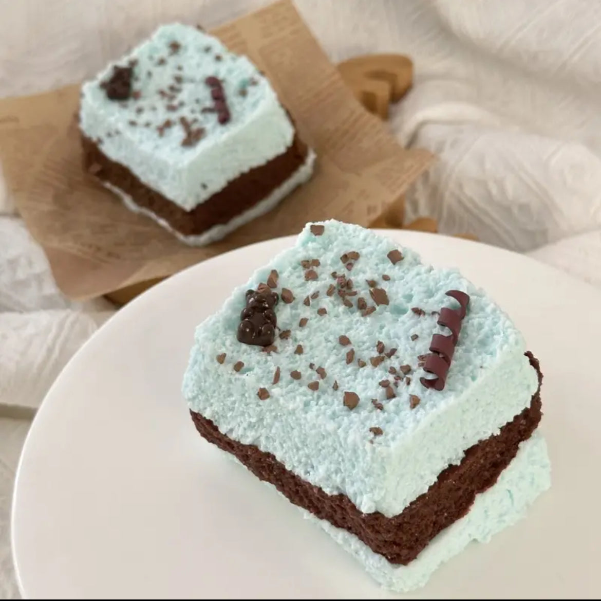 Mint Chocolate Toast Squishy Toy