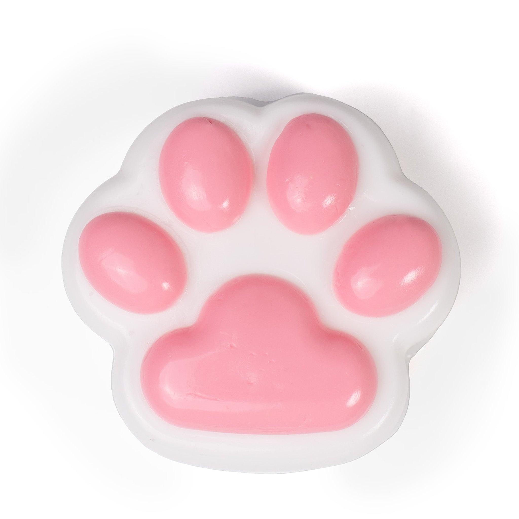 Small White pink Catpaw Squishy Toy
